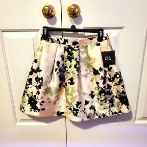Taffeta floral mini skirt